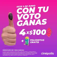Cinepolis 4x1 este 2 de Junio