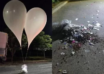 Corea del Norte lanza globos con basura hacia Corea del Sur