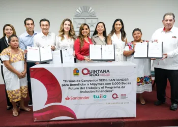 Impulsan Mara Lezama y Banco Santander inclusión financiera de MIPYMES y grupos vulnerables