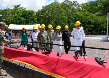 Atestigua Mara Lezama destrucción de armas en coordinación con SEDENA