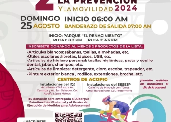 Anuncian segunda edición de la Rodada por la Prevención y Movilidad 2024
