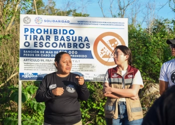 Realizan jornada de limpieza en cenote de Solidaridad