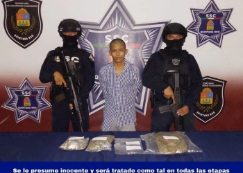Detienen a presunto narcomenudista en Villas Otoch Paraíso