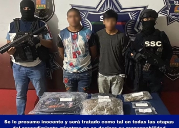 Policía Estatal detiene a 4 narcomenudistas en Paseos del Mar