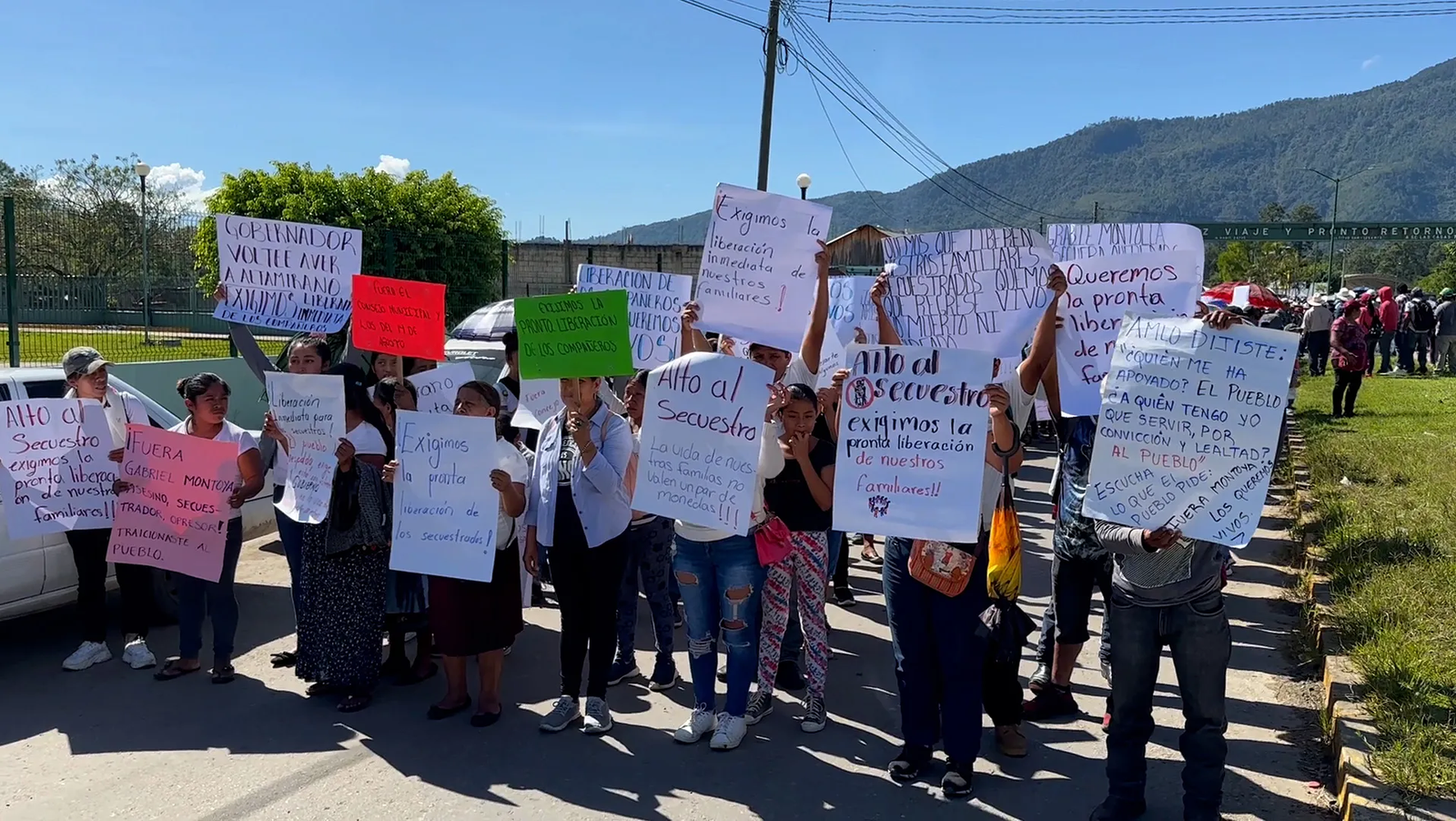 Marcha en Chiapas demandando fin a la violencia del crimen organizado