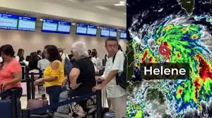 Afectaciones por Tormenta Tropical Helene en Cancún afectan vuelos