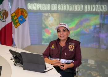 Mara Lezama promueve mantenerse seguro ante “Milton”