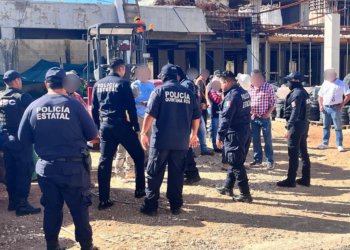 Policía estatal realiza operativos en obras de construcción, van contra venta de estupefacientes y extorsión