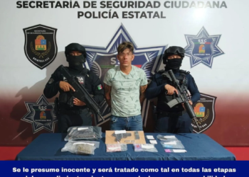 Detienen a presunto narcomenudista en Villas Otoch Paraíso