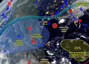 Calor extremo y lluvias dispersas en el sur de México
