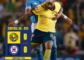 Empate sin goles entre Cruz Azul y América en semifinal