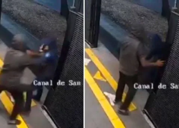 Hombre empuja a policía al carril del Metrobús en CDMX
