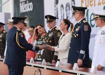 Sheinbaum conmemora los 110 años de servicio de la FAM en Tulum