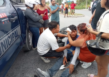 Accidente de tránsito involucra patrulla municipal en SM 227