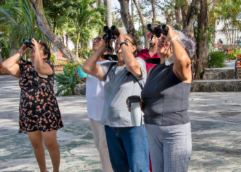 Descubren adultos mayores la riqueza de las aves de Cozumel con la FPMC