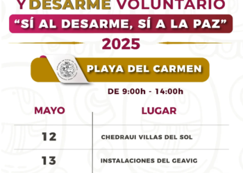 Gobiernos Federal, Estatal y Municipal unen esfuerzos en la Feria de Paz y Desarme Voluntario 2025 en Playa del Carmen