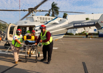 Playa del Carmen realiza segundo rescate aéreo humanitario en menos de un mes