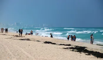 ¿Qué playas tienen menos oleaje hoy en Cancún?