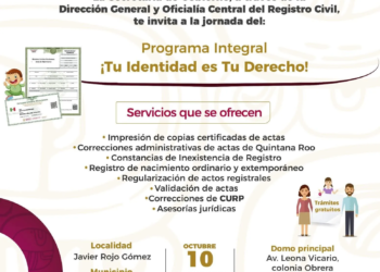 Jornada “Tu Identidad es tu Derecho” llega hoy a Javier Rojo Gómez