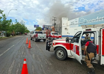Controlan incendio en predio abandonado de la López Portillo en Cancún