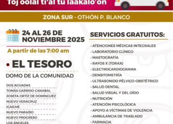 Caravanas Móviles de Salud llegan a comunidades de Felipe Carrillo Puerto con servicios médicos totalmente gratuitos