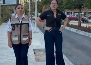 Estefanía Mercado supervisa avances de la repavimentación y modernización de la Avenida 10 Norte