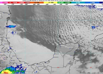 Evento de norte mantiene vientos fuertes, oleaje elevado y ambiente frío en Quintana Roo