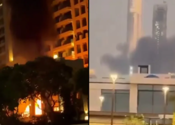 Lujo y fuego: misil iraní impacta en el exclusivo hotel Fairmont de Dubái
