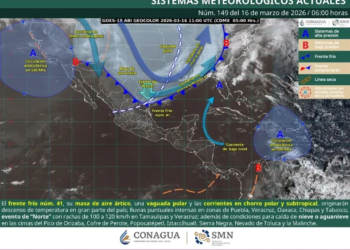 Frente frío 41 provocará lluvias, viento y bancos de niebla en Quintana Roo