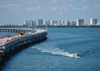 Afinan pruebas de carga para garantizar seguridad del Puente Nichupté 3 Afinan pruebas de carga para garantizar seguridad del Puente Nichupté