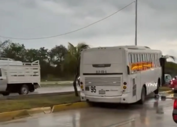 ¿Y el operativo carrusel? Camión termina en el camellón de la Colosio tras múltiples accidentes