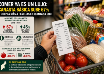 Comer ya es un lujo: canasta básica sube 67% y golpea más a familias en Quintana Roo
