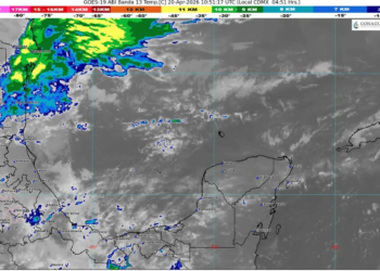 Calor intenso y chubascos con tormenta marcarán el clima en Quintana Roo este 20 de abril