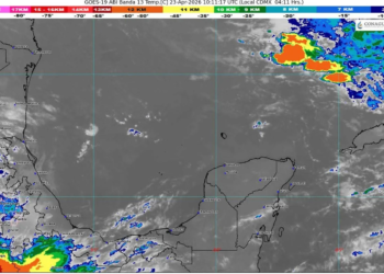 Calor sofocante, chubascos y tormentas eléctricas marcarán el clima este 23 de abril en Quintana Roo