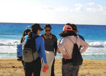 Turismo sostenible en Cancún: jóvenes impulsan limpieza de playas con “Playatón”