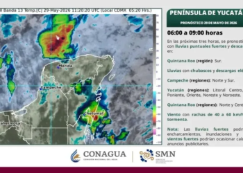 Lluvias fuertes y vientos azotan el sur y centro de Quintana Roo