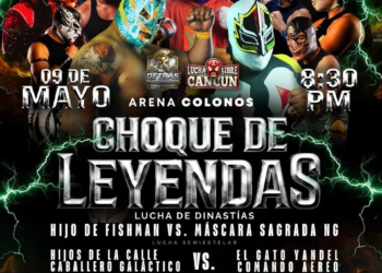 Lucha libre en Cancún: Hijo de Fishman y Máscara Sagrada NG encabezan cartelera en Arena Colonos