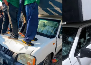 Fiesta destructiva: Festejo por triunfo de México deja sin camioneta a un comerciante