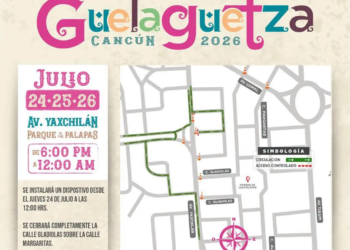 Estas calles de Cancún estarán cerradas esta noche por la Calenda de la Guelaguetza