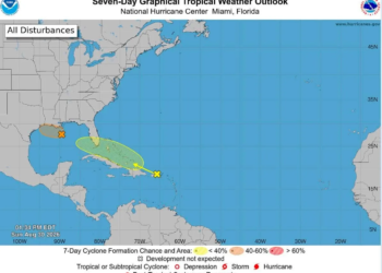 Dos zonas de baja presión acechan el Atlántico: una cerca de Yucatán con 50% de probabilidad y los remanentes de "Dolly" en el radar 4 Dos zonas de baja presión acechan el Atlántico: una cerca de Yucatán con 50% de probabilidad y los remanentes de “Dolly” en el radar
