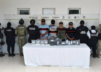Captura FGE Quintana Roo a 4 sujetos por probable narcomenudeo en Bacalar