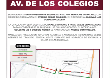 Cierran tramo de avenida de los Colegios por trabajos de bacheo 1 Cierran tramo de avenida de los Colegios por trabajos de bacheo