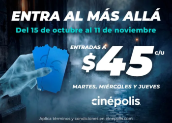 Lanza Cinépolis la promoción “Entra al Más Allá” con boletos a 45 pesos